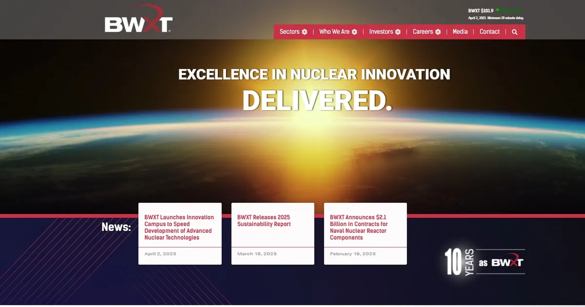 BWX Technologies — image published by the organisation